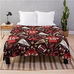 Patrick Mahomes Chiefs Throw Blanket (dark red)