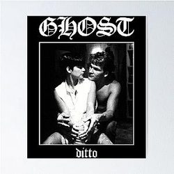 Ghost Ditto Patrick Swayze Black Metal Parody Poster