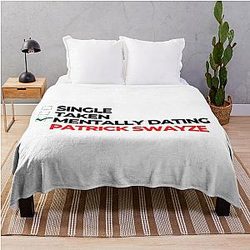 Mentally Dating Patrick Swayze Throw Blanket