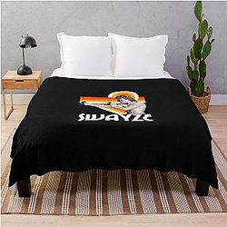 Patrick Swayze Shirtless Fanart Tribute Throw Blanket