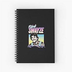 Patrick Swayze Retro 90s Styled Fanart Spiral Notebook