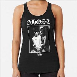 Ghost Ditto Patrick Swayze Black Metal Parody Racerback Tank Top