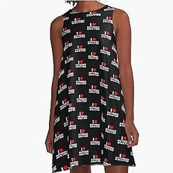 I Love Patrick Swayze White A-Line Dress