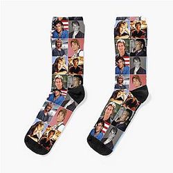 Patrick Swayze Photo Collage Sock