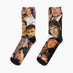 Patrick Swayze Photo Collage Socks