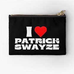 I Love Patrick Swayze White Zipper Pouch