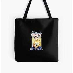 Patrick Swayze 90s Styled Retro Graphic Design All Over Print Tote Bag