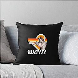 Patrick Swayze Shirtless Fanart Tribute Throw Pillow