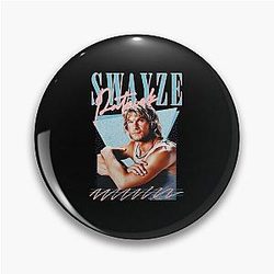Patrick Swayze  90s Styled Retro Graphic Design Pin