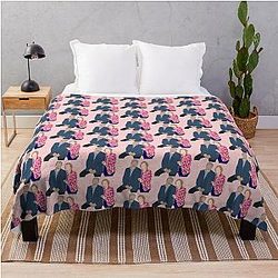 Mary Berry and Paul Hollywood Cartoon Throw Blanket