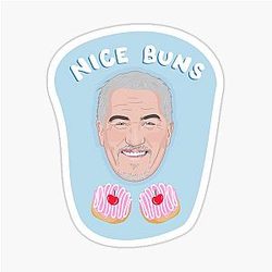 Paul Hollywood Nice Buns GBBO Baking Show Great Britain Sticker