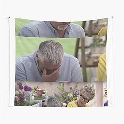 Funny meme realizing moment Paul Hollywood Tapestry