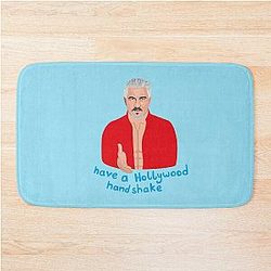 Paul Hollywood Holly Wood Handshake Great British Bake Off Baking Show Bath Mat