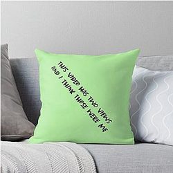 This video has two views and I think they were me funny Paymoneywubby sayings Throw Pillow