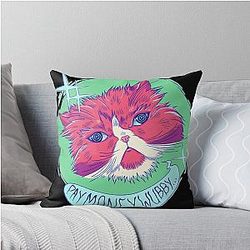 Pay money wubby Cat Throw Pillow