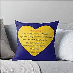 Pedro Pascal shirt sticker and Hoodie Throw Pillow