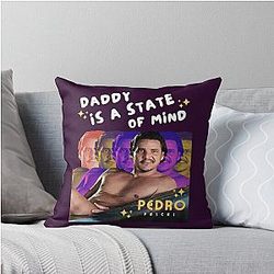 Daddy is a State of Mind Pedro Pascal Throw Pillow