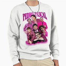 Pedro Pascal in Pink Sweatshirt