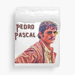 Cool Pedro Pascal in Vintage Art Duvet Cover