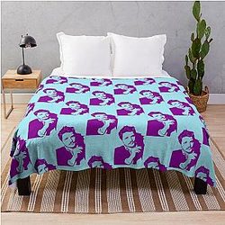 Pedro Pascal Purple Throw Blanket