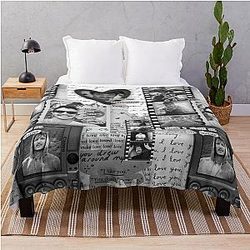 Pedro Pascal B&W Throw Blanket