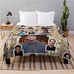 Pedro Pascal Photo Throw Blanket