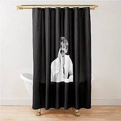 Cute and Pedro Pascal in B&W Shower Curtain