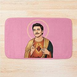 Nicholas Saint Pedro Pascal Cartoon Bath Mat
