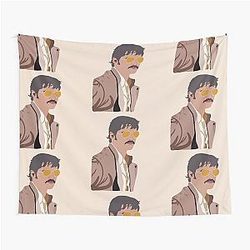 Pedro Pascal Drawing Cartoon Tapestry