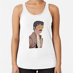Pedro Pascal Javier Peña Drawing Racerback Tank Top