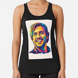 Pop Art Pedro Pascal Racerback Tank Top