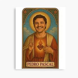 Saint Pedro Pascal Protector of Chaotic Good Vibes Canvas Print