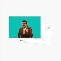 Pedro Pascal eats a Sandwich Postcard