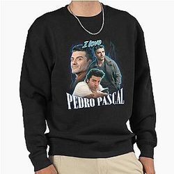 I Love Pedro Pascal Oscar Isaac Cursed Fan Collage Sweatshirt