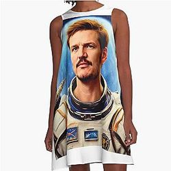 Pedro Pascal Astronaut Vintage A-Line Dress