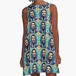 Cosmic Pedro Pascal Art A-Line Dress