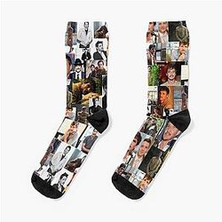 Pedro Pascal Abstract Collage Socks