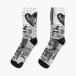 Pedro Pascal B&W Socks