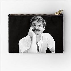 Cute Swooning Pedro Pascal in B&W Zipper Pouch
