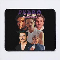 Pedro Pascal Fanart Portrait Fangirl Rap Shirt 90s Vibes Summer Style Mouse Pad