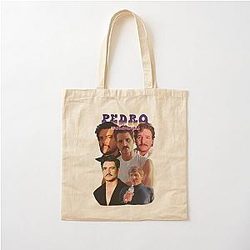 Pedro Pascal Fanart Portrait Group Fangirl Rap Shirt 90s Summer Style Cotton Tote Bag