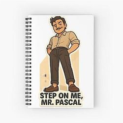 Step on Me Mr. Pascal - Funny Pedro Pascal Fan Sticker Notebook