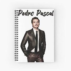 Pedro Pascal Sleek Dapper Vintage Postcard Style Notebook
