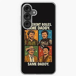 Pedro Pascal Different Roles Same Daddy Funny Sticker Fan Art Vinyl Decal Samsung Galaxy Soft Case
