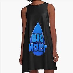 Moistcr1tikal Official Merch Penguinz0 T-Shirts & More A-Line Dress