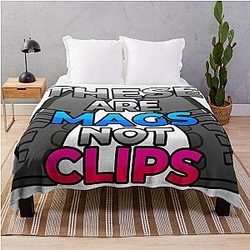 Moistcr1tical Mags not Clips penguinz0 Throw Blanket
