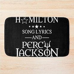 I speak in Hamilton song lyrics and Percy Jackson bath mat