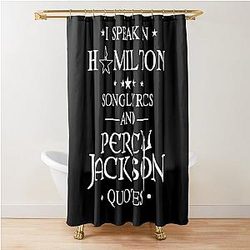 I Speak In Hamilton Song Lyrics and Percy Jackson Shower Curtain