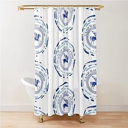 Percy Jackson the Olympians series logo camp half-blood shower curtain