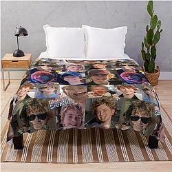 Percy Jackson Walker Scobell Collage Throw Blanket